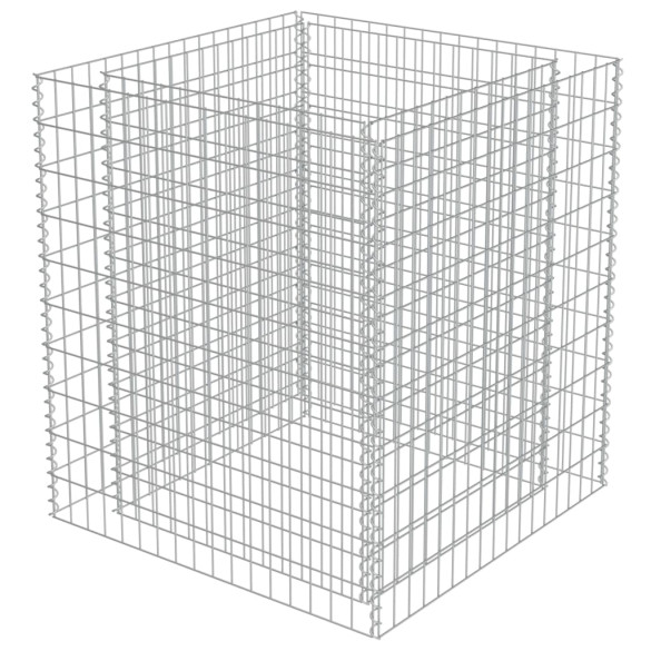 Strat Gabion Înălțat 90x90x100cm - Oțel Galvanizat