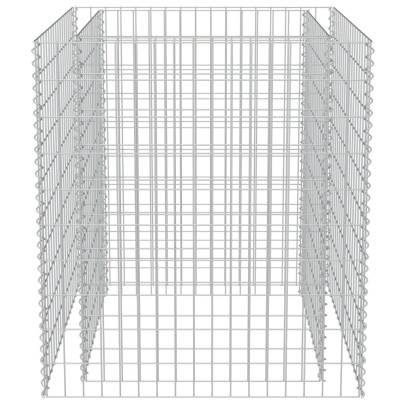 Strat Gabion Înălțat 90x90x100cm - Oțel Galvanizat