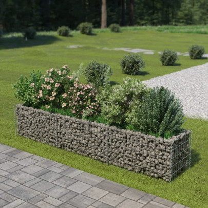 Strat Gabion Înălțat 270x50x50 cm - Oțel Galvanizat Rezistent
