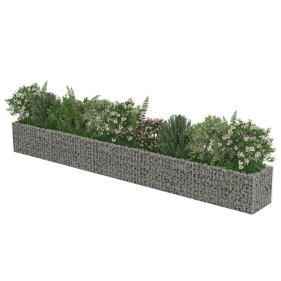 Strat Înălțat Gabion 450x50x50 cm - Oțel Galvanizat