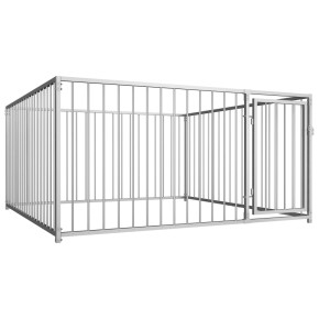 Padoc Exterior Câini 200x200x100cm - Oțel Galvanizat