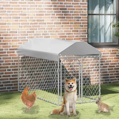 Padoc pentru câini de exterior cu acoperiș - 200 x 100 x 125 cm