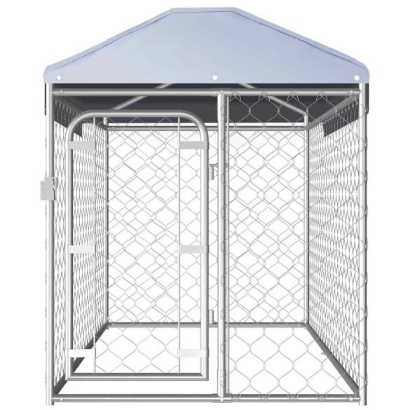 Padoc Câini Exterior cu Acoperiș - 200x100x125 cm