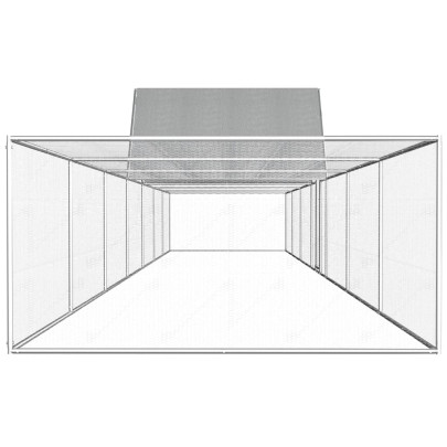 Coteț Păsări Oțel Galvanizat 14x2x2m - Livrare Gratuită