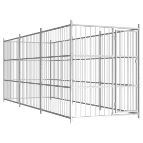 Padoc Câini Exterior 450x150x185 cm | Oțel Galvanizat