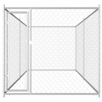 Padoc Câini Exterior Mare - Oțel Galvanizat