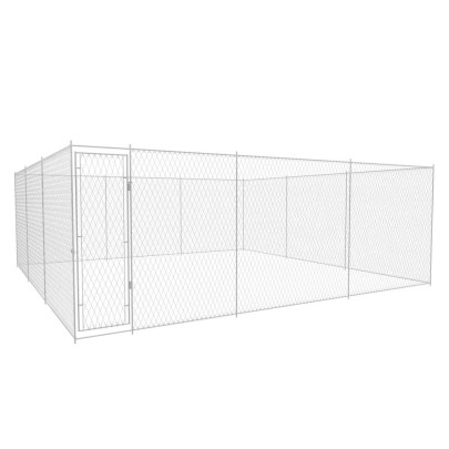 Padoc pentru câini de exterior - 570x570x185 cm - oțel galvanizat