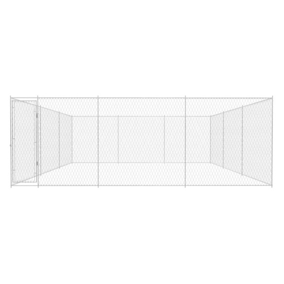 Padoc Câini Exterior Mare - Oțel Galvanizat | Livrare Gratuită