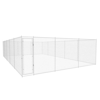 Padoc pentru câini de exterior - 950x570x185 cm - oțel galvanizat