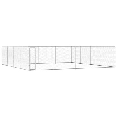 Padoc pentru câini de exterior - 760x760x185 cm - oțel galvanizat