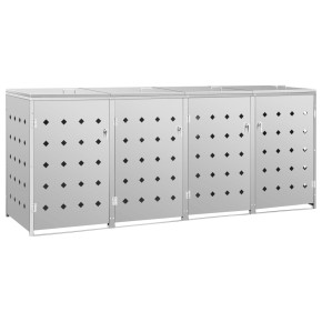 Magazie 4 Pubele 240L - Oțel Inoxidabil Rezistent 2