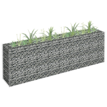 Strat Înălțat Gabion - Oțel Galvanizat - 180x30x60 cm