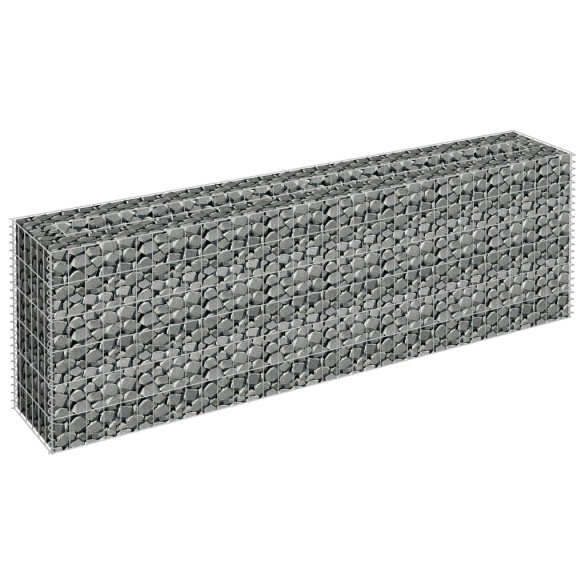 Strat Înălțat Gabion - Oțel Galvanizat - 180x30x60 cm