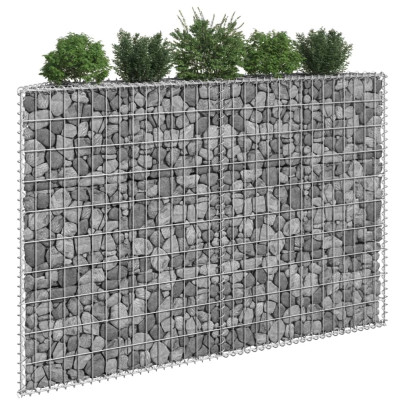 Strat Înălțat Gabion Trapez - 150x20x100 cm - Oțel Galvanizat