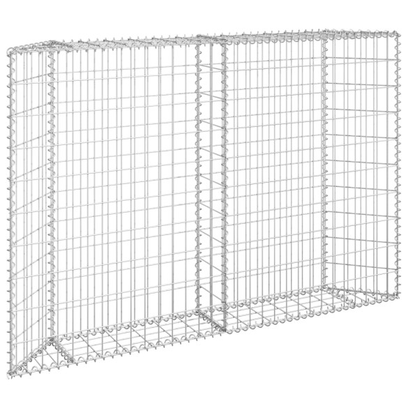 Strat Înălțat Gabion Trapez - 150x20x100 cm - Oțel Galvanizat