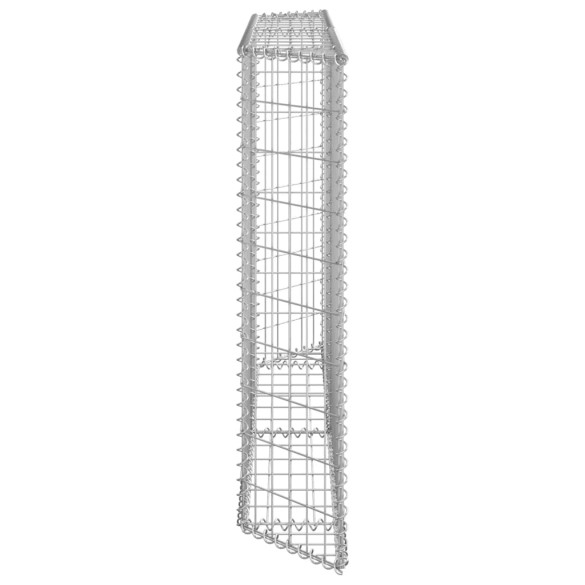 Strat Înălțat Gabion Trapez - 150x20x100 cm - Oțel Galvanizat