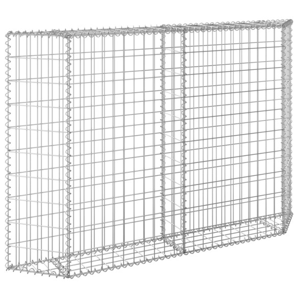 Strat Înălțat Gabion Trapez - 150x20x100 cm - Oțel Galvanizat
