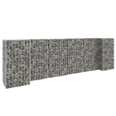 Jardinieră Gabion Formă H - 260x40x80 cm - Oțel
