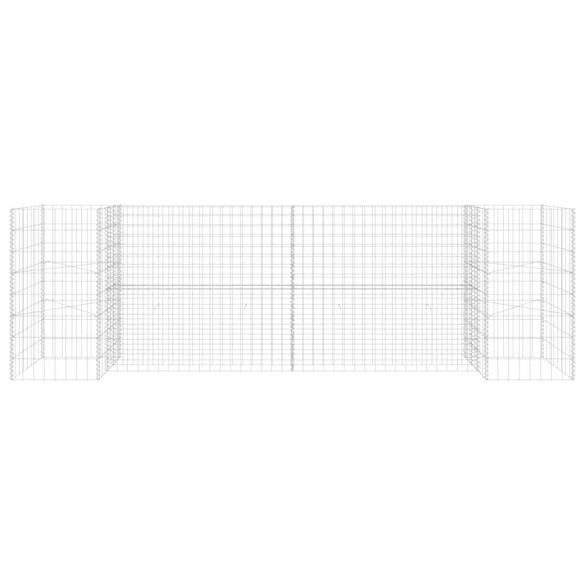 Jardinieră Gabion Formă H - 260x40x80 cm - Oțel