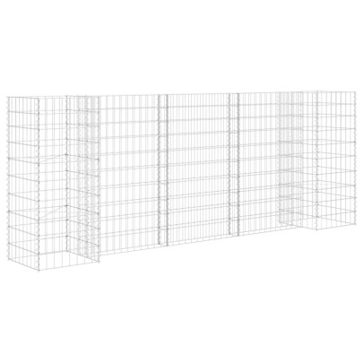Jardinieră Gabion Formă H - 260x40x100 cm - Oțel