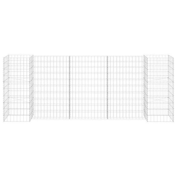 Jardinieră Gabion Formă H - 260x40x100 cm - Oțel