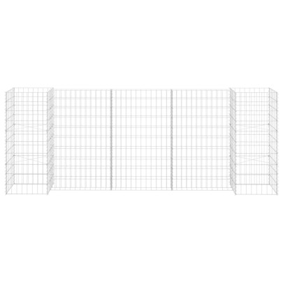 Jardinieră Gabion Formă H - 260x40x100 cm - Oțel