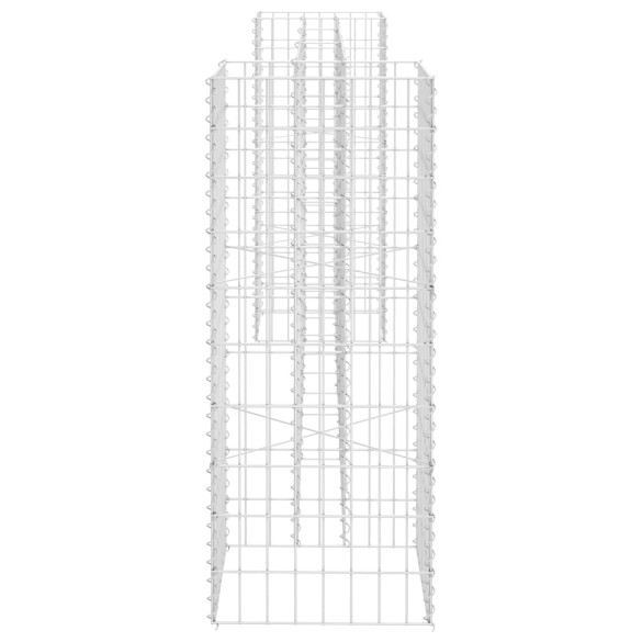 Jardinieră Gabion Formă H - 260x40x100 cm - Oțel