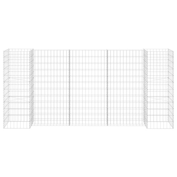 Jardinieră Gabion Formă H - Oțel Rezistent - 260x40x120 cm