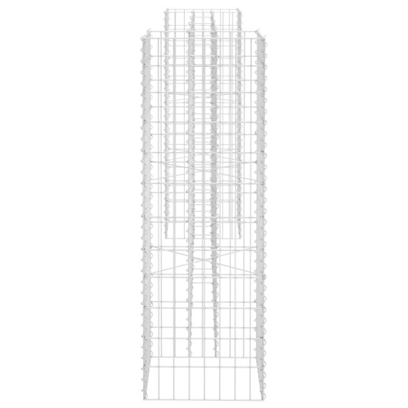 Jardinieră Gabion Formă H - Oțel Rezistent - 260x40x120 cm