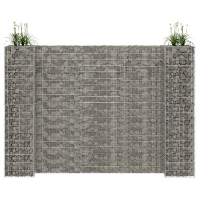 Jardinieră Gabion Formă H - 260x40x200 cm - Oțel Rezistent