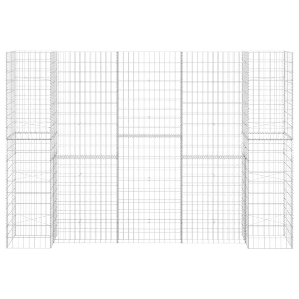 Jardinieră Gabion Formă H - 260x40x200 cm - Oțel Rezistent