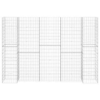 Jardinieră Gabion Formă H - 260x40x200 cm - Oțel Rezistent