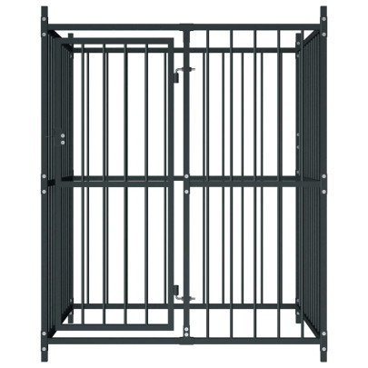 Padoc Exterior Câini Mare - 120x120x150 cm - Oțel Rezistent