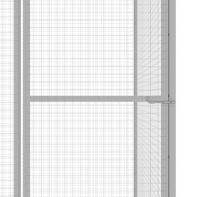 Cușcă Pisici 1,5m Oțel Galvanizat - Livrare Gratuită