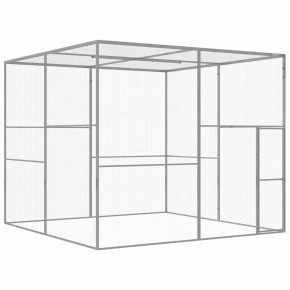 Cușcă Pisici Exterior 3x3x2.5m - Oțel Galvanizat | Livrare Gratuită