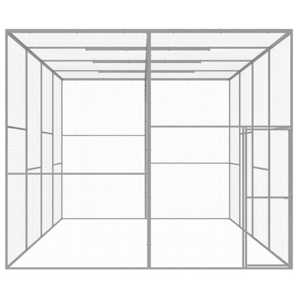 Cușcă Pisici Exterior 6x3x2,5m - Oțel Galvanizat Rezistent