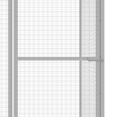 Cușcă Pisici Exterior 6x3x2,5m - Oțel Galvanizat Rezistent