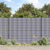 Panouri intimitate grădină - 4 buc. - gri deschis - 35x0,19 m - PVC