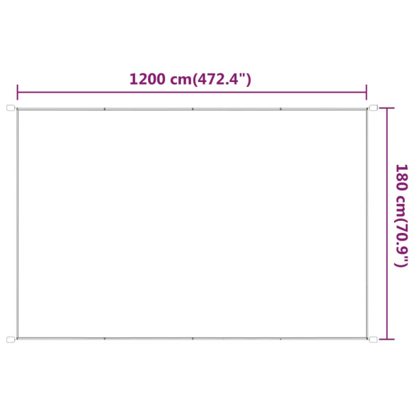 Copertină Verticală Albă 180x1200 cm - Oxford Rezistent Copertină Verticală Albă 180x1200 cm - Oxford Rezistent