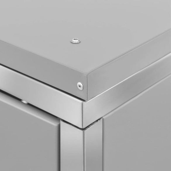 Magazie 4 Pubele Oțel Inoxidabil 276x77x112 cm