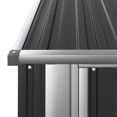 Șopron Grădină Antracit - Oțel Zincat 180x97x209 cm