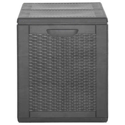 Cutie Depozitare Grădină 180L Negru Ratan | Livrare Gratuită