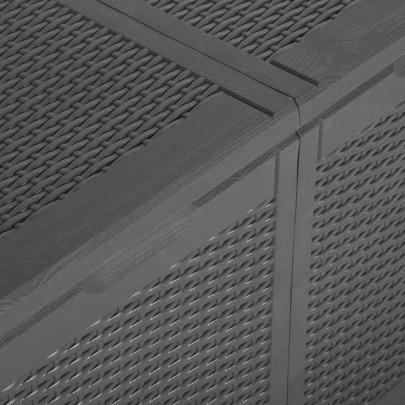 Cutie Depozitare Grădină 180L Negru Ratan | Livrare Gratuită