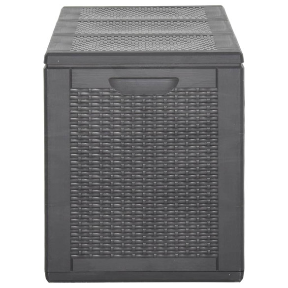 Cutie Depozitare Grădină 270L Negru Ratan PP | Livrare Gratuită