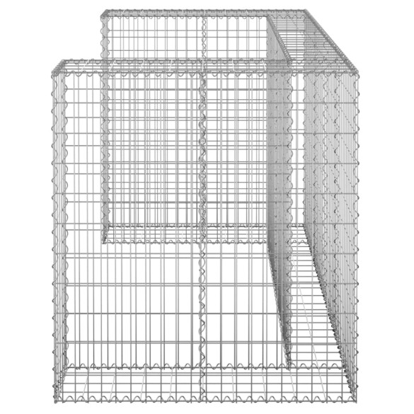 Perete Gabion Pubele Oțel Galvanizat 180x100x110 cm