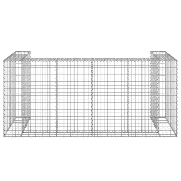 Perete Gabion Pubele Oțel Galvanizat 254x100x110 cm