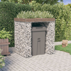 Perete Gabion Pubela Gunoi Fier Galvanizat 110x91x120 cm