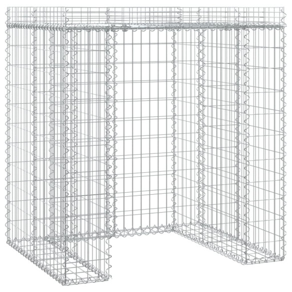 Perete Gabion Pubela Gunoi Fier Galvanizat 110x91x120 cm