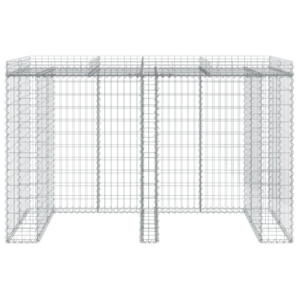 Perete Gabion pentru Pubele Gunoi 192x91x120 cm Fier Galvanizat