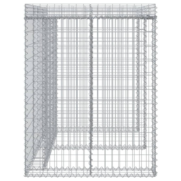 Perete Gabion pentru Pubele Gunoi 192x91x120 cm Fier Galvanizat